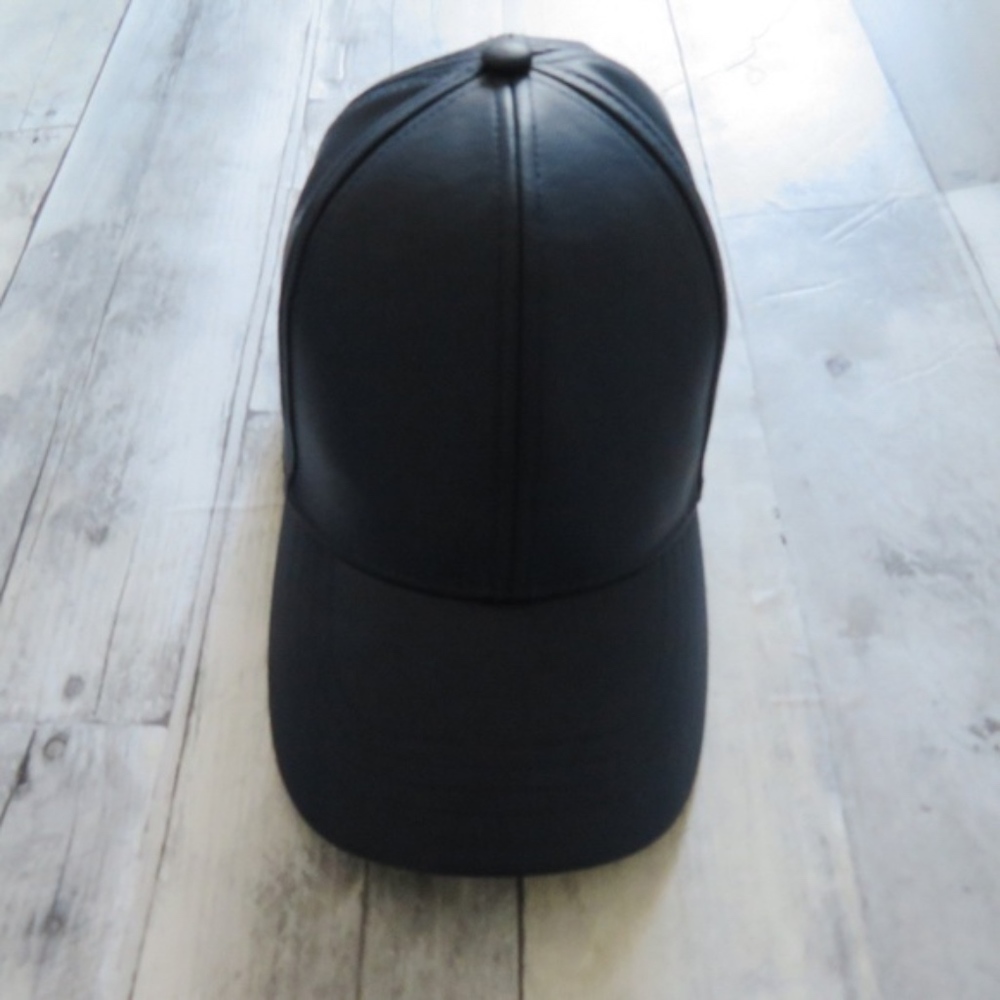 Faux Leather Baseball Hat